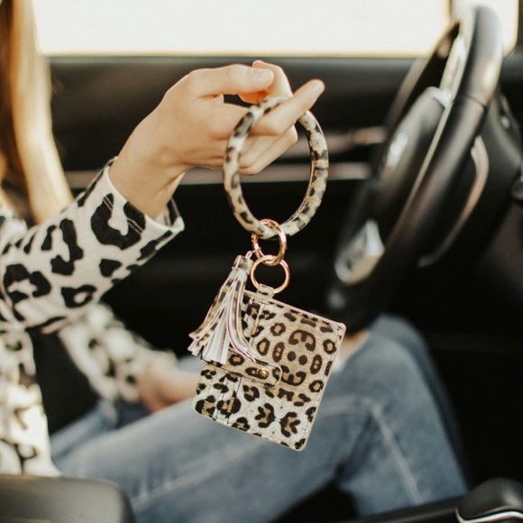 Bags Keyring Bracelet With Wallet Credit Card Holder Poshmark